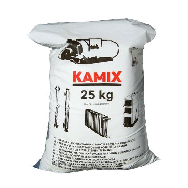 Środek do odkamieniania systemu instalacji wodnej Kamix 25 kg