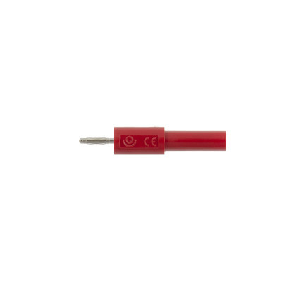 Adapter - przejściówka z 4 mm (gniazdo) na 2 mm (wtyk) - czerwony
