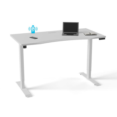 Biurko z elektryczną regulacją wysokości z blatem ergonomicznym